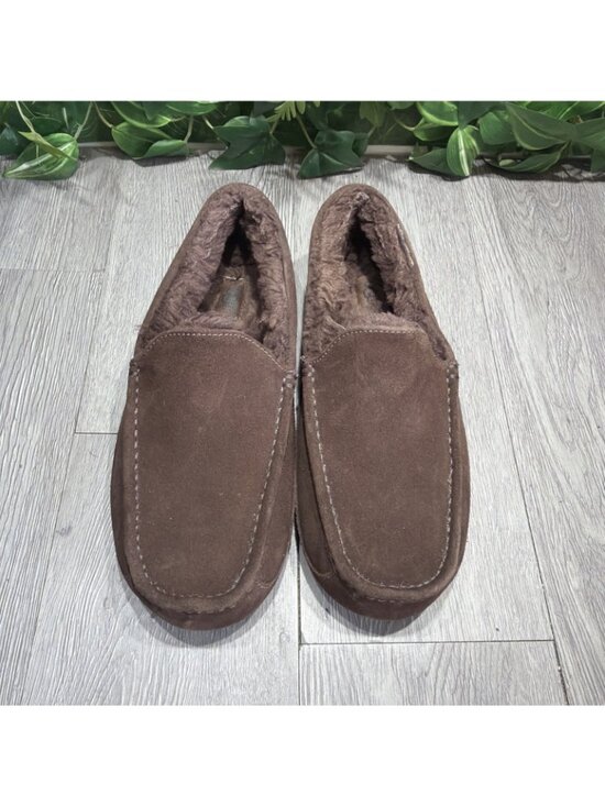 UGG Men\'s Brown Sheepskin Suede Slippers Moccasin Shoes Size 9 Comfort 1101110 main image 8